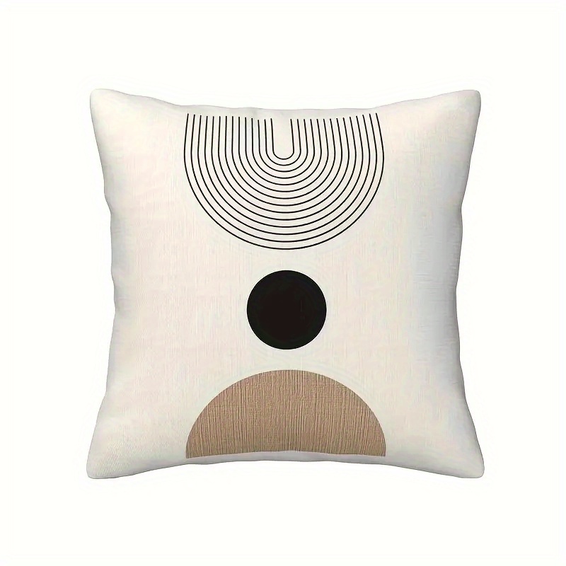 4pcs 2d flat   sided print non embroidered geometric pattern short plush pillowcase machine washable suitable for daily use valentines day mothers day   halloween thanksgiving christmas holiday decor 2d flat Product details 4