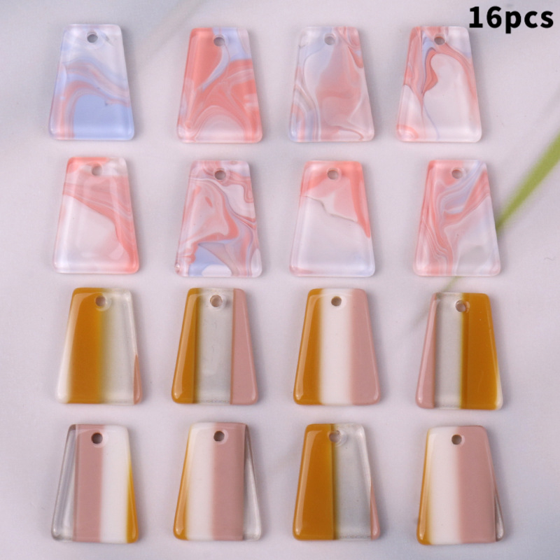 TEMU 16 pièces/Boucles d'oreilles en acrylique, Accessoires pour oreilles, Pendentifs suspendus, Petites pièces de bijoux, à , Accessoires durables,