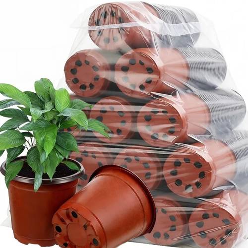 20 40 100pcs plastic seeding nursery pot 8x10cm outdoor garden plants flowers seedling cups grow box nursery pot potted containers