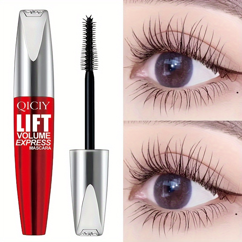 Set of 2 Black 5D Maximum Volume Mascara for Long-Lasting, Curl-Enhancing, Smudge-Proof Eye Makeup