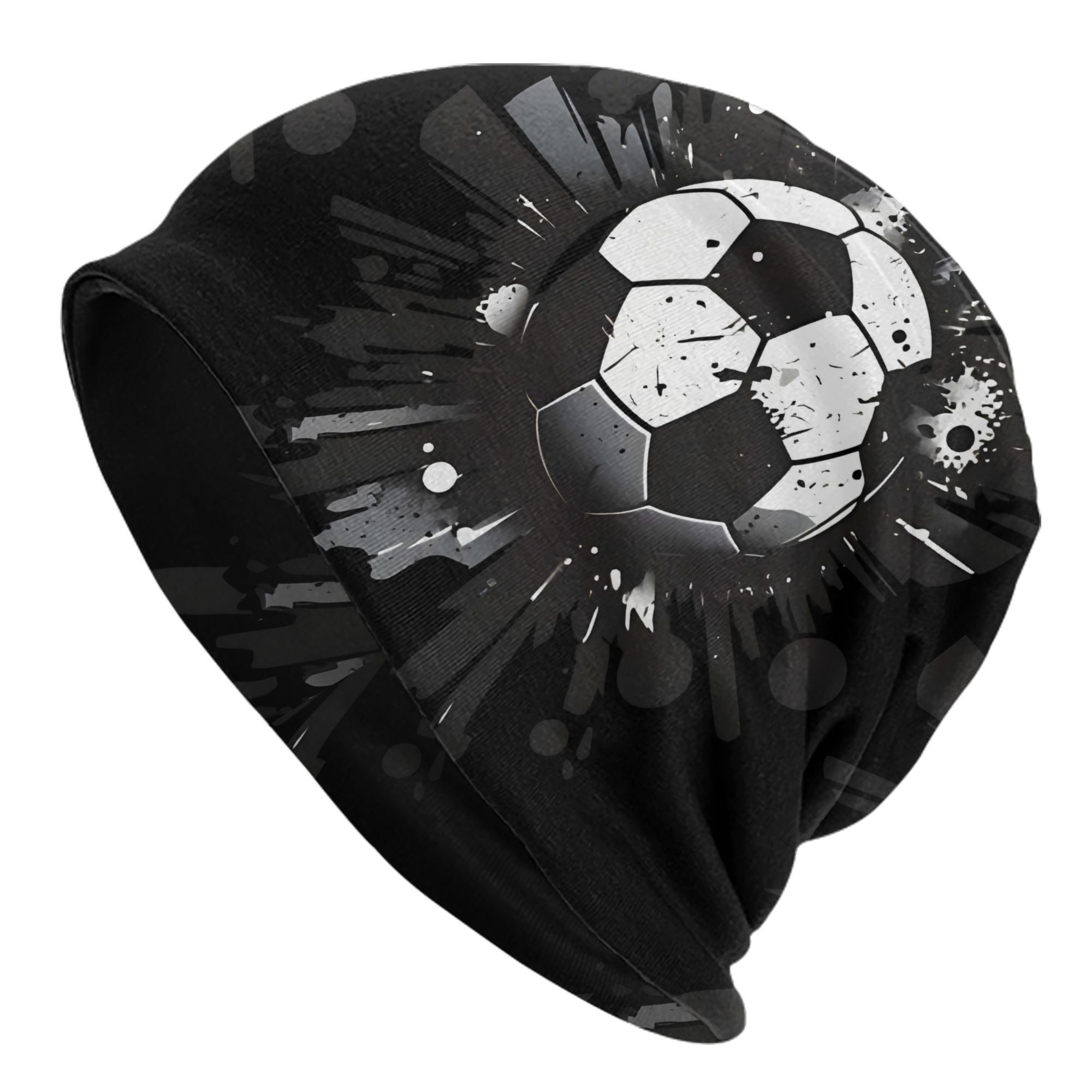 TEMU BIIHUDU Bonnet Tricoté Oversize pour Hommes - Bonnet /Hexagonal Oversize pour Fans de Football, Tenue Décontractée et Événements Thématiques -