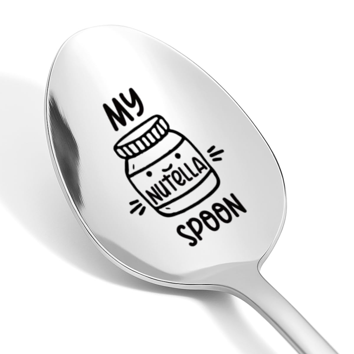 TEMU Butter Spoon Funny Engraved Stainless Steel Spoon, Tea Dessert Spoon Gift For Peanut Butter And Women, Men, , Sister, Parents Birthday Christmas