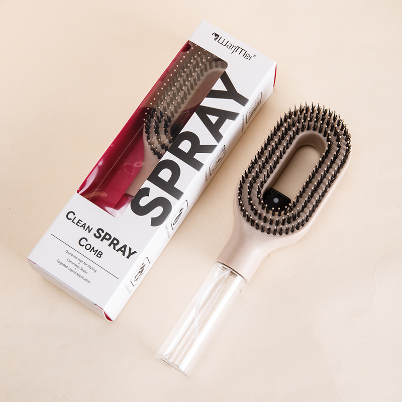 2 in 1 creative hair mist brush for wet and dry styling   free bristles handy water tank   Product details 2