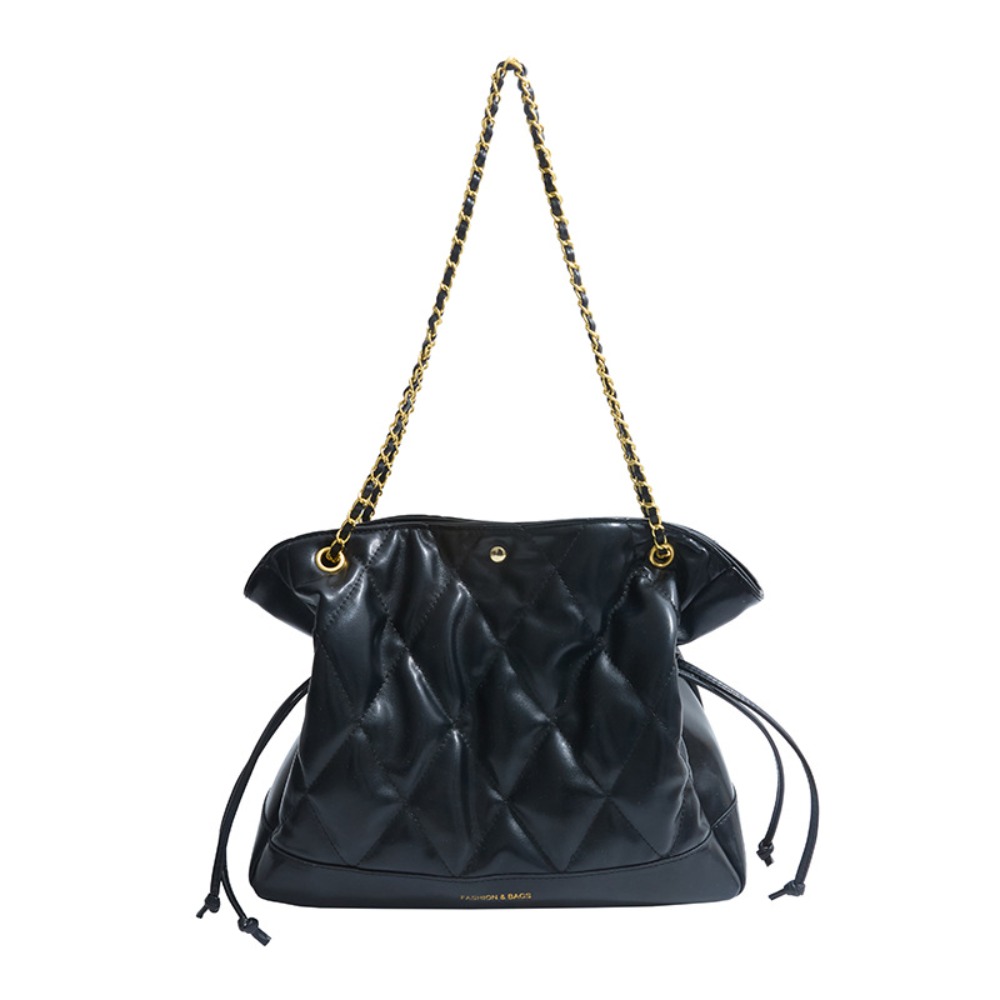 Image of Casual And Stylish -quilted Chain Bag For Women: Large-capacity Shoulder Bag/tote Bag, Perfect For Daily Commuting And Travel