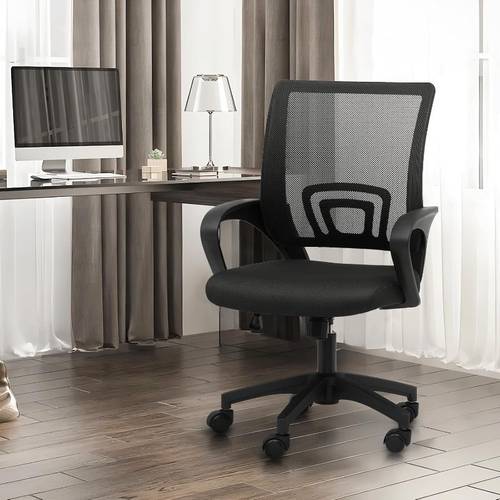 heavy duty ergonomic office chair with lumbar support adjustable height desk chair wide seat cushion 300lbs capacity swivel wheels for home office gaming no assembly needed easy to office chair covers stretchable sturdy metal base