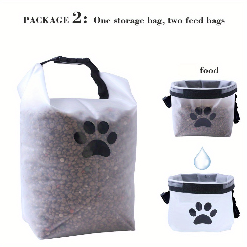 TEMU Roll Pet Treat Pouch Food Storage Bag 5l, Pet Training Reward Feed Bowls Bags, Good For Dogs Pets Outdoor Travel Camping And Training, Reusable