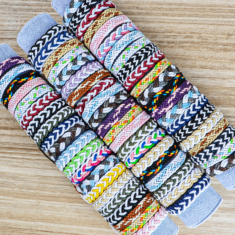 12pcs Bohemian Braided Bracelet Set, Unisex