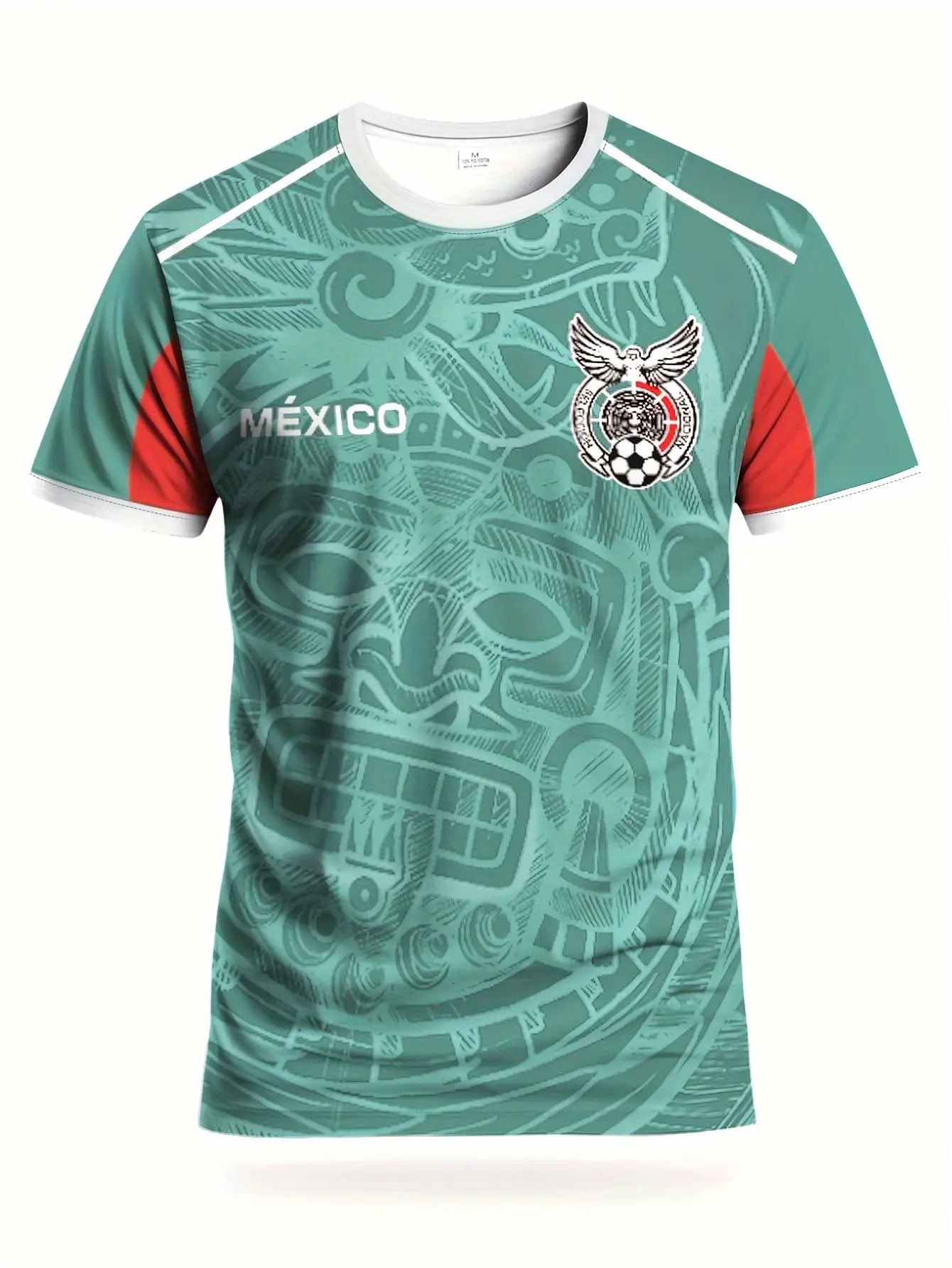 item picture mexican style mens soccer jersey youth sports t shirt comfortable breathable round neck short sleeve competition training casual top fashionable daily wear sports enthusiasts club   gift durable material fitness   essential