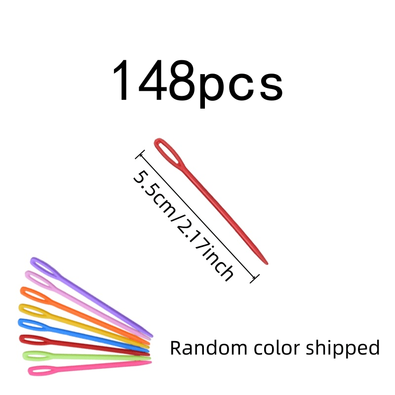 Pack of 148 Large Eye Sewing Needles for DIY Crafts