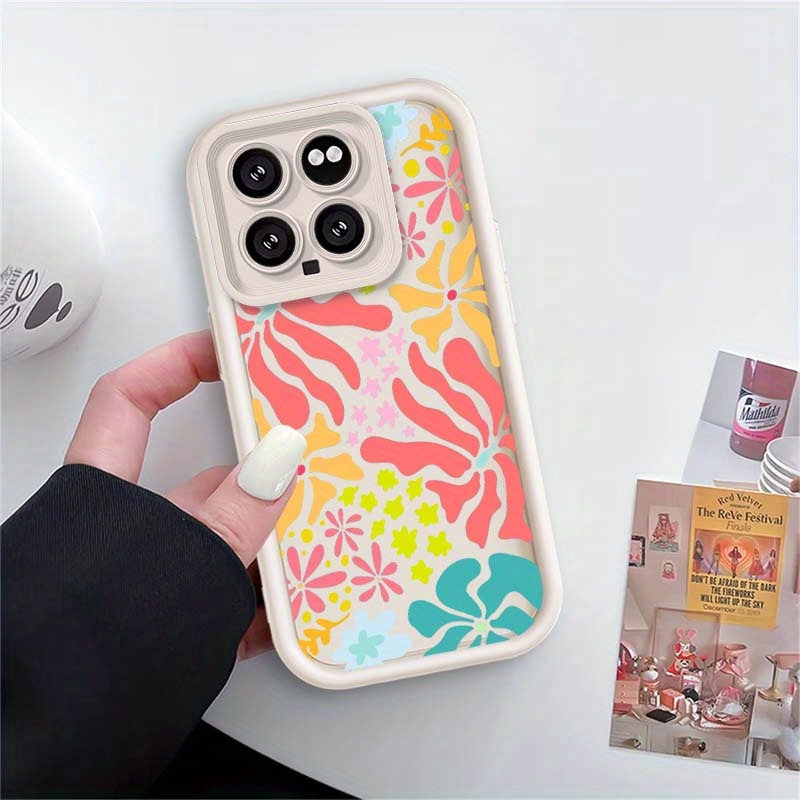 TEMU para Teléfono - Una y con Diseño Floral para Modelos Xiaomi Mi Incluyendo 15, 14T, 14, 13T, 13, 12T, 12S, 12, 11X, 11I, 11, 9 Lite, y Civi 2,