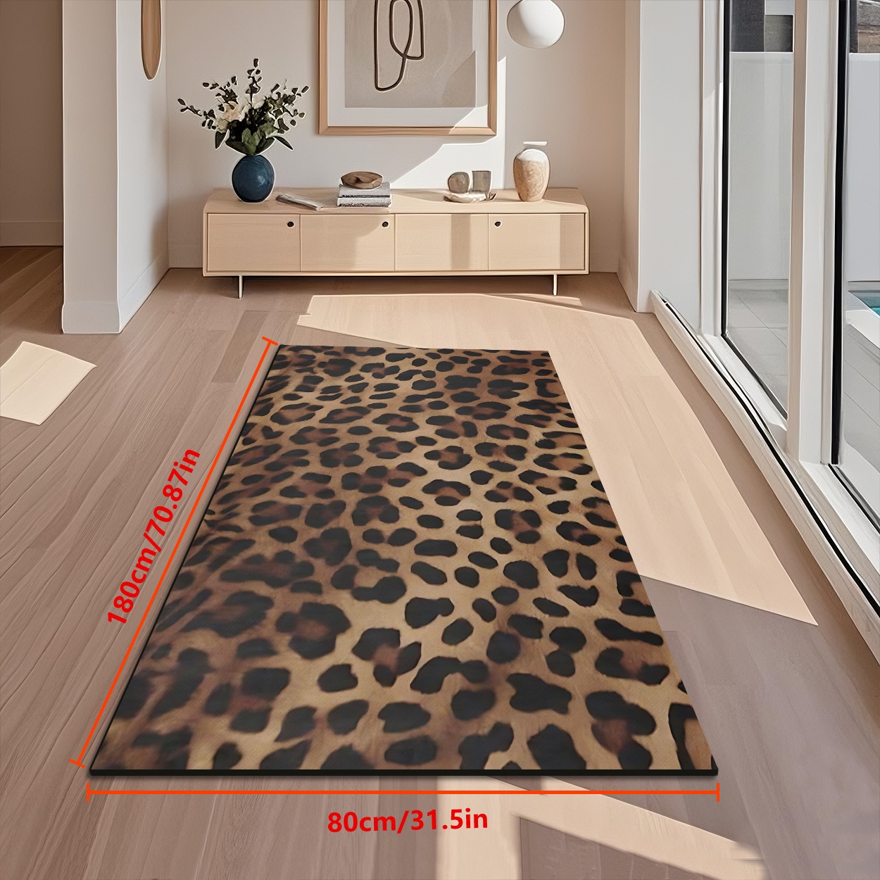 Diatomite Leopard Print Pattern Exercise Mat for Fitness