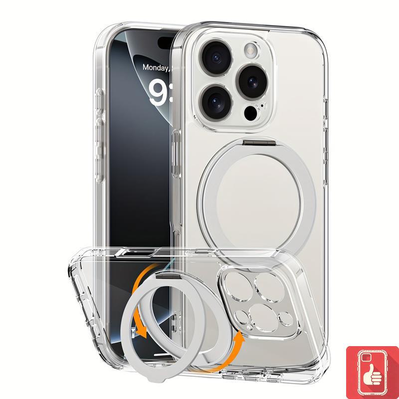 TEMU Étui de téléphone : Élégant, et , étui de à avec support d'anneau et haute , compatible avec les modèles iPhone 17/16/15/14/13/Pro/Pro Max/Plus.