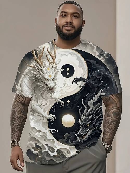 letné pánske oversized tričko, vyrobené pomocou 3d tlačiarne, pranie v práčke, plus size