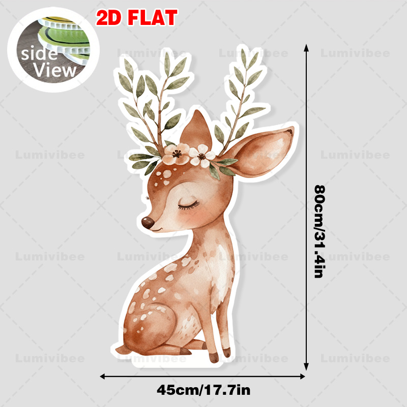 TEMU Présentoir 2D plat, 1 pièce, floral aquarelle - Découpe autoportante en résine durable adaptée aux décorations d'intérieur/extérieur pour