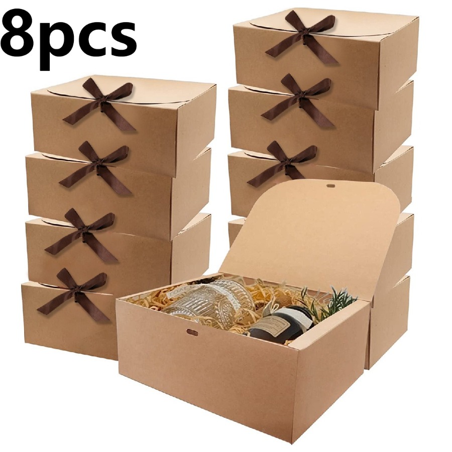 TEMU Elegantes cajas de regalo de papel para , Navidad, , baby showers, despedidas de soltera, aniversarios, Día de San Valentín, cajas de regalo