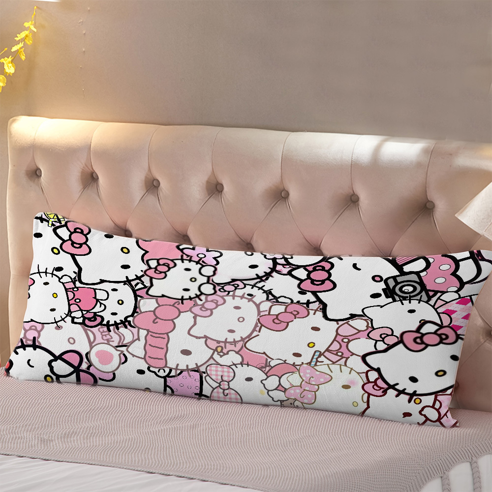 

Sanrio Hello Kitty 1pc Full Body Pillow, 20x54 Inch, Double-sided Printed, Breathable Polyester, Machine Washable With Zipper Closure For Side, Back, Stomach Sleepers, Home Decor(pillow Not Included)