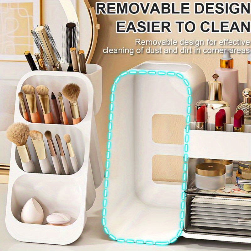 cosmetic storage box for dresser with dresser drawer dresser table top bathroom table top elegant dresser for brush lotion lipstick and nail polish Product details 3