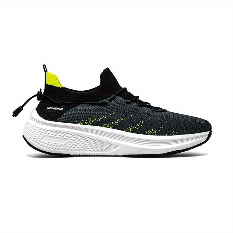Men's Breathable Slip-On Sneakers Compatible for Running, Training & Gym - Low-Top - Casual Sneakers with Cushioned MD Sole, Striped/Checkered/ Color Options - -Terrain Wear (Gym, Outdoor, Everyday)