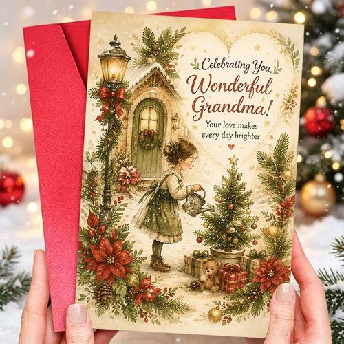 1pc christmas greeting card christmas greeting card for grandma your wonderful grandma with a card holiday gifting to show how brightens