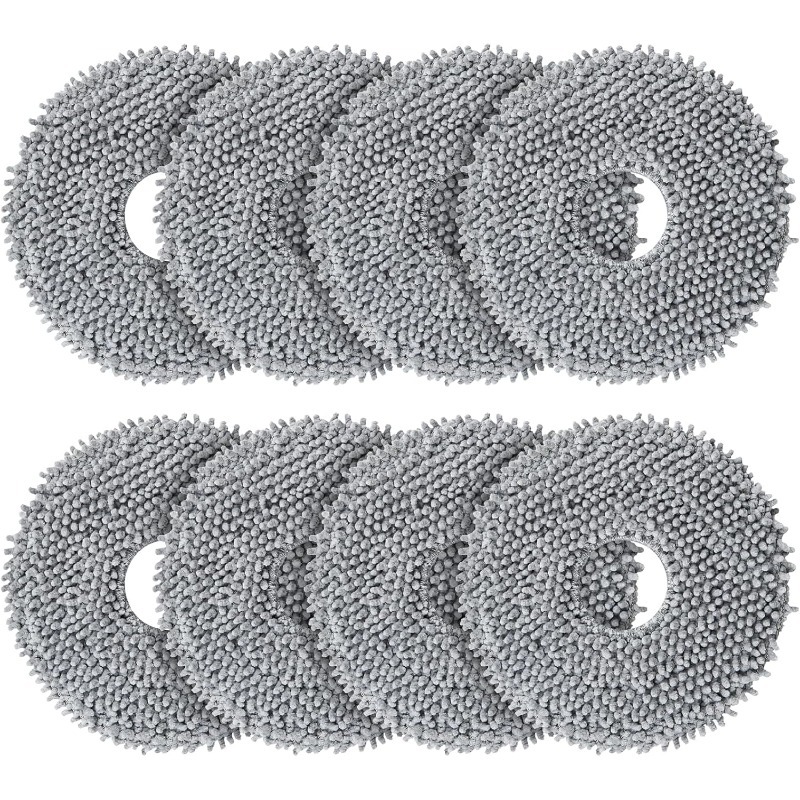 TEMU 8 Pack Mop Pads For Qv 35a/ 10r// S/ Pro/ Plus/ Master/ Slim/ / Edge Robot Vacuum Cleaner, Spin Cleaning Pads Replacement Accessories Set