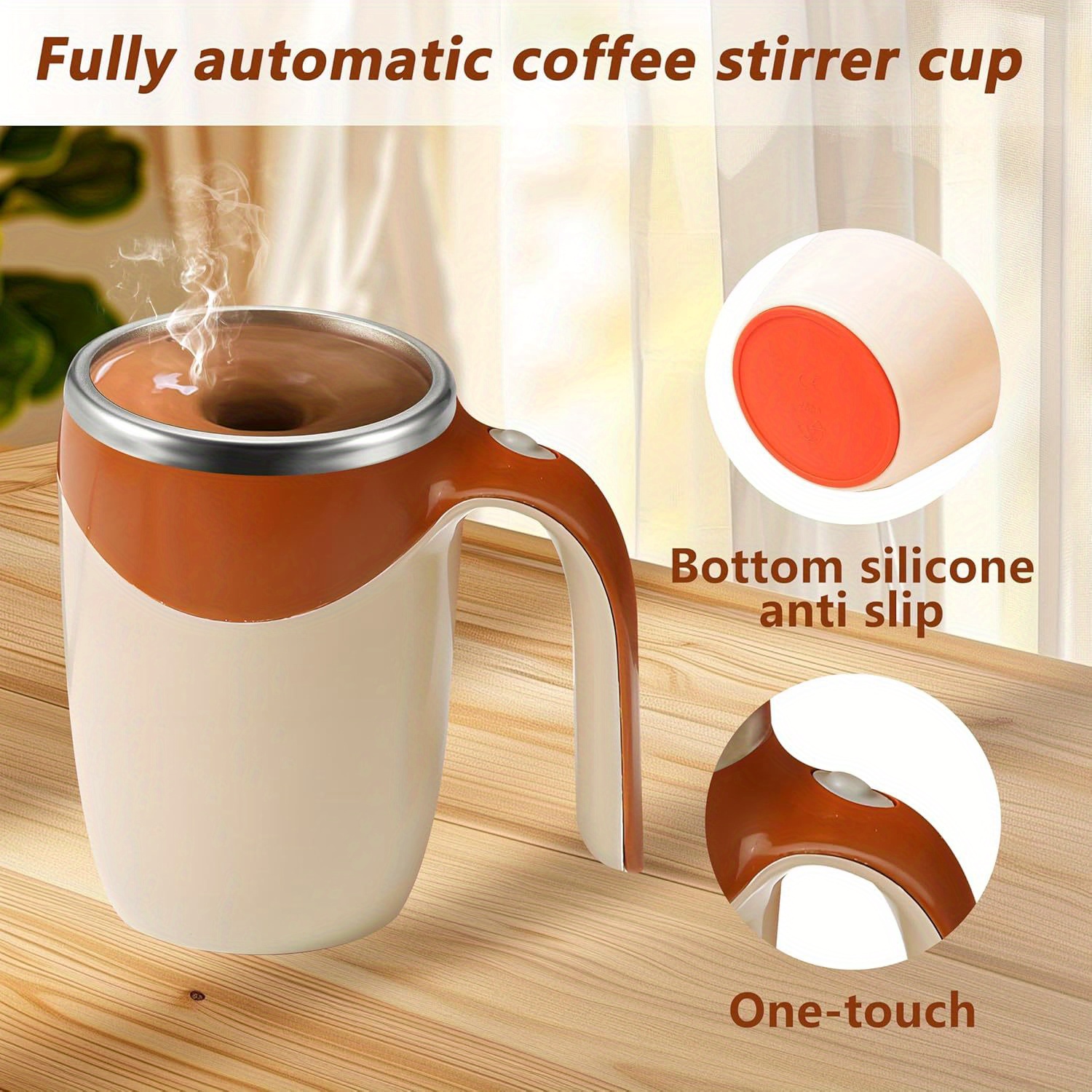 VOYOCUGE Self Stirring Coffee Mug, Automatic Magnetic