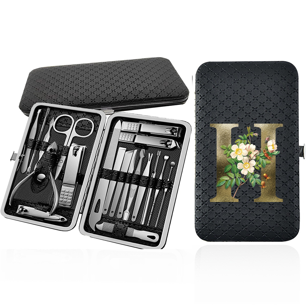 19pcs Professional Nail Clipper Set with Care Tools