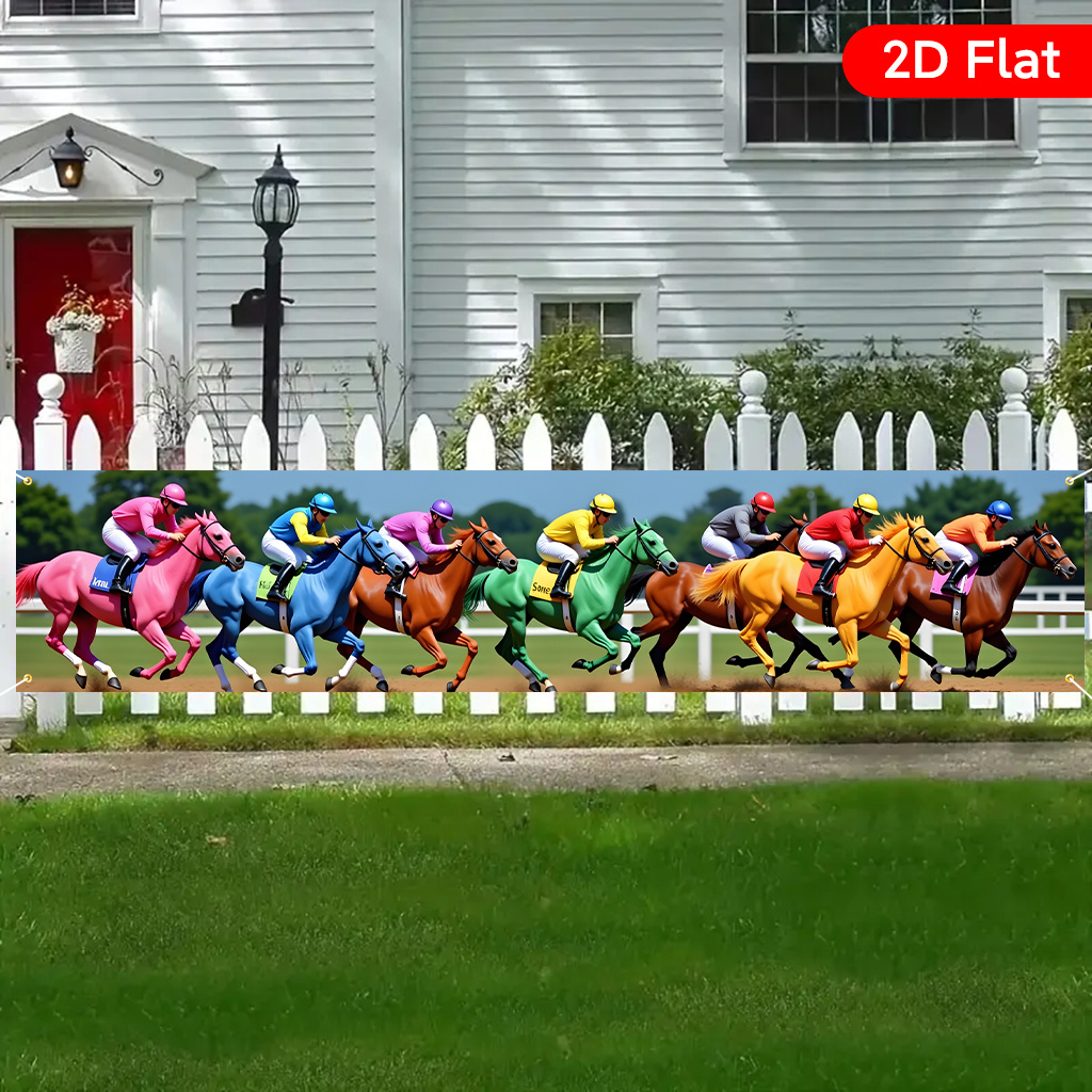 TEMU 2d Flat, 2d Flat - 2d Flat, 2d Flat - A 2d Flat Banner Featuring A Group Of On , Beautifully Designed For Large Yard Displays, Suitable For