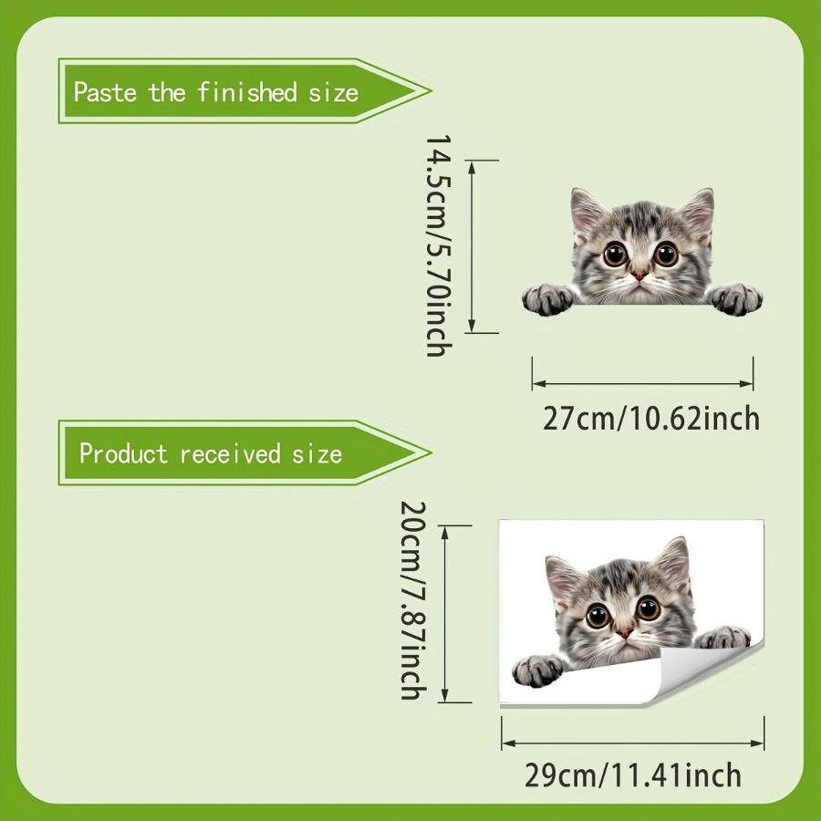 TEMU 1 pz Adesivo per Finestra con Gattino Nevoso che Sbircia �� Decalcomania Rimovibile a Presa , Adesivo per Vetri con Gatto , Decorazione Invernale
