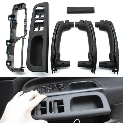 item picture lhd for vw bora golf 4 mk4 for 1999 2004 front rear door black pull grab handle carbon fiber style 3b1867171e