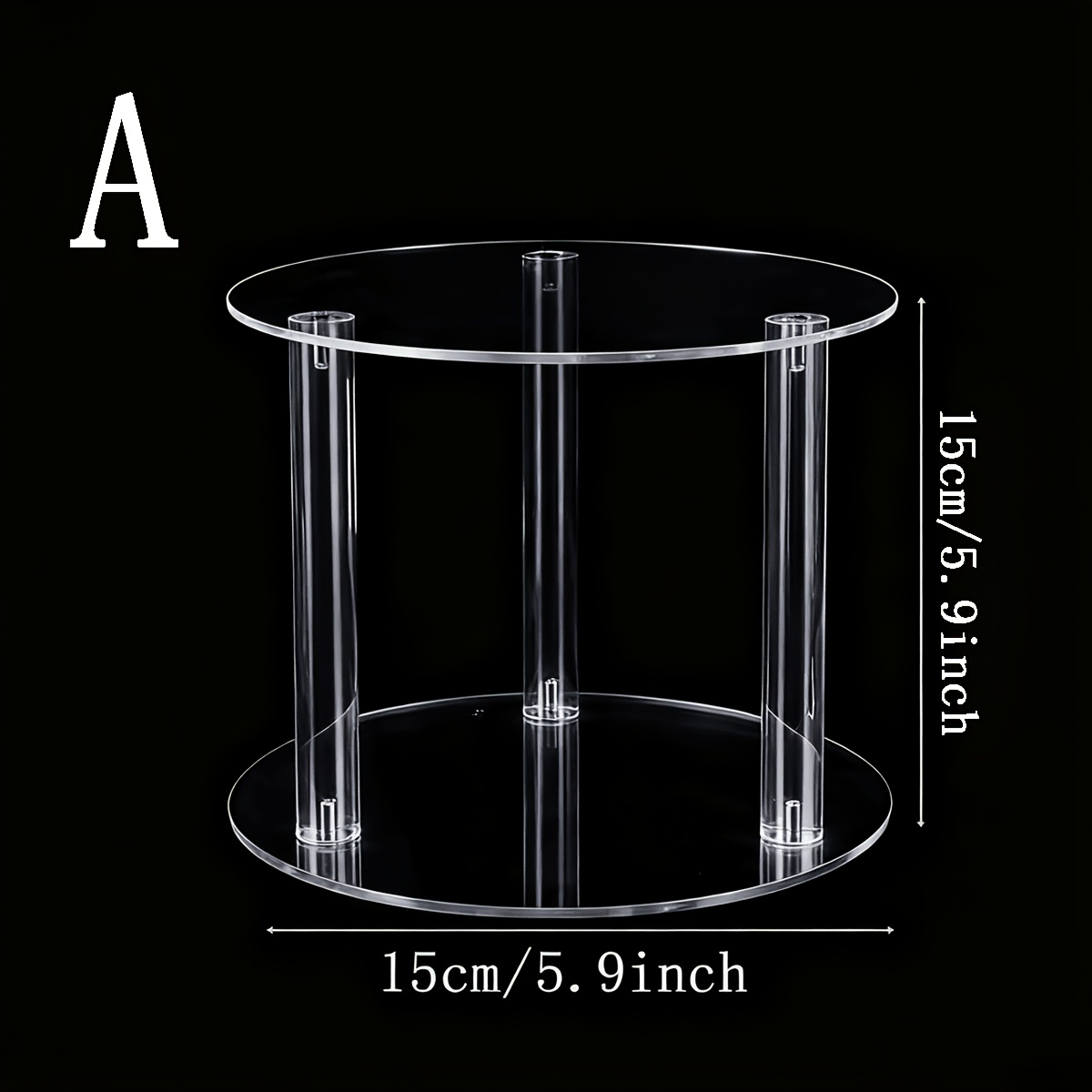 TEMU Présentoir à gâteaux transparent en acrylique à plusieurs niveaux ! Idéal pour présenter des desserts à , dans les restaurants, les salons, les