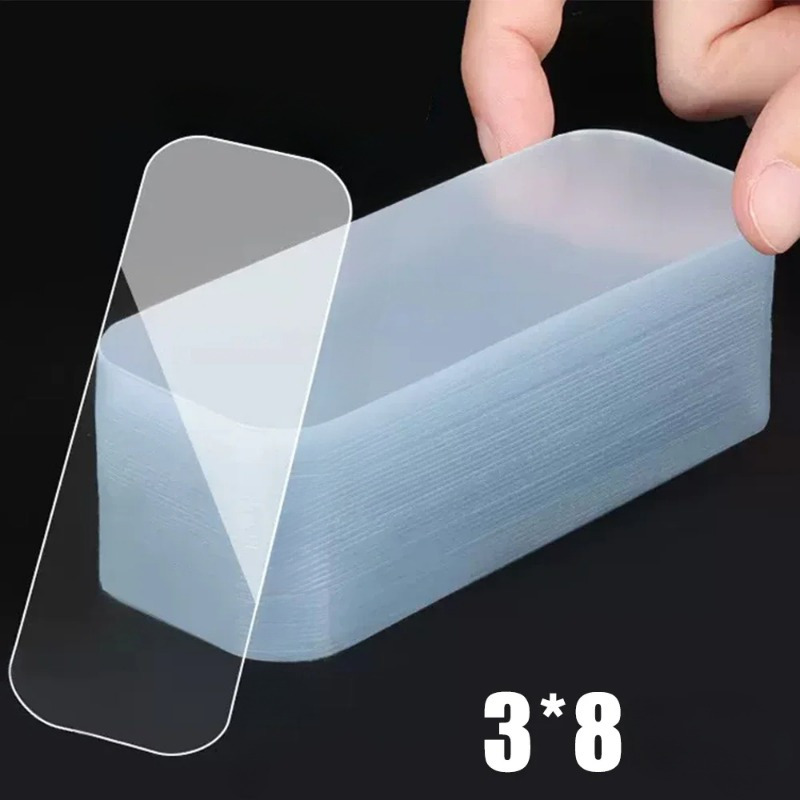Strong Double-sided Adhesive, Transparent Wall Sticker, Waterproof Wall Tape Without Drilling 2 Models