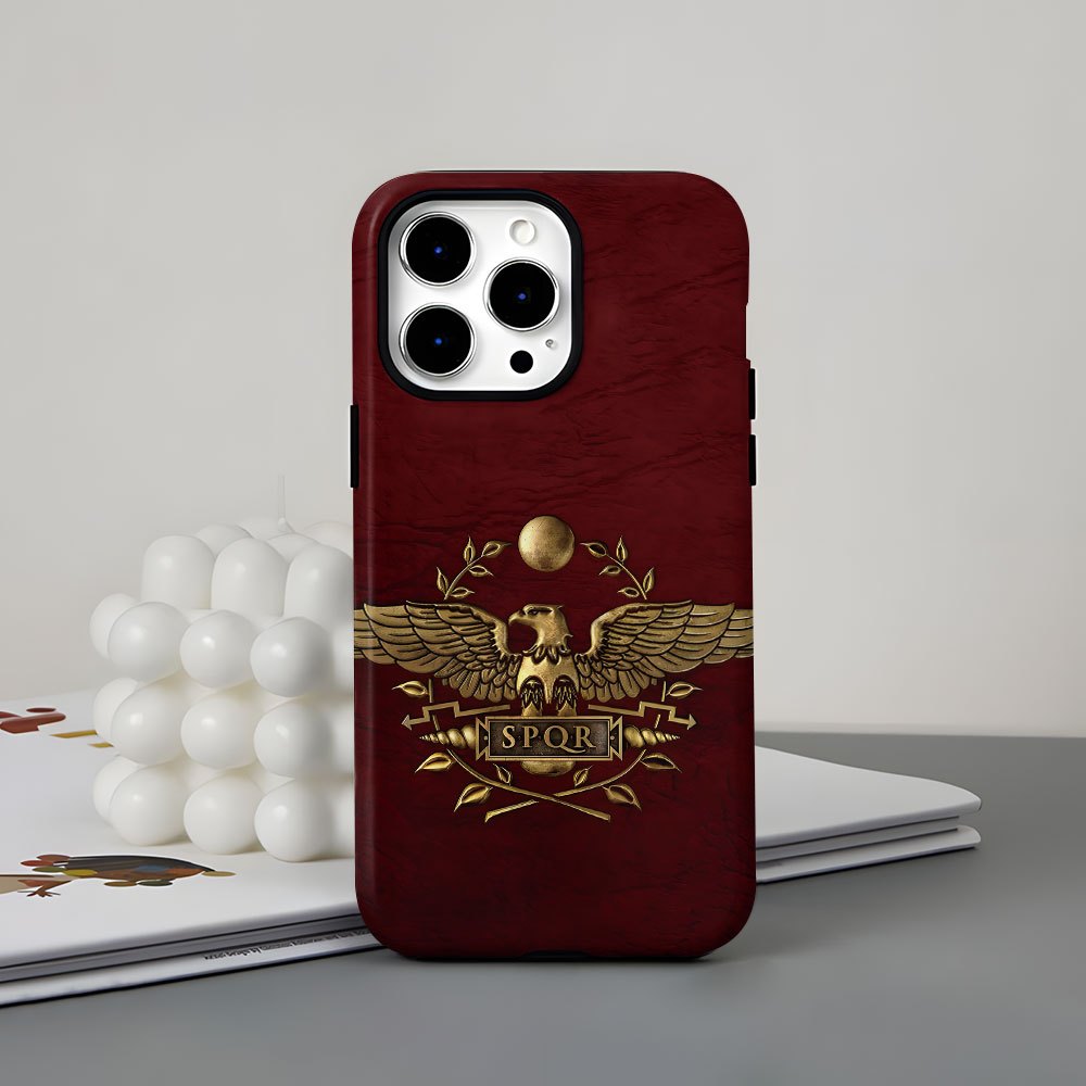 TEMU Phone Case - Roman Empire Golden Eagle -one Film Case, A Dual-layered Design For Protection, And Drop-resistant, Compatible With For Iphone 17,