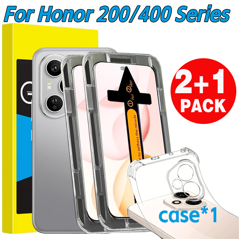 TEMU 2pcs Of Dust-free High-definition Tempered Glass 1 Phone Protective Case, Suitable 200/200 Pro/200 Lite/400 Lite/400 Pro/400, High-definition