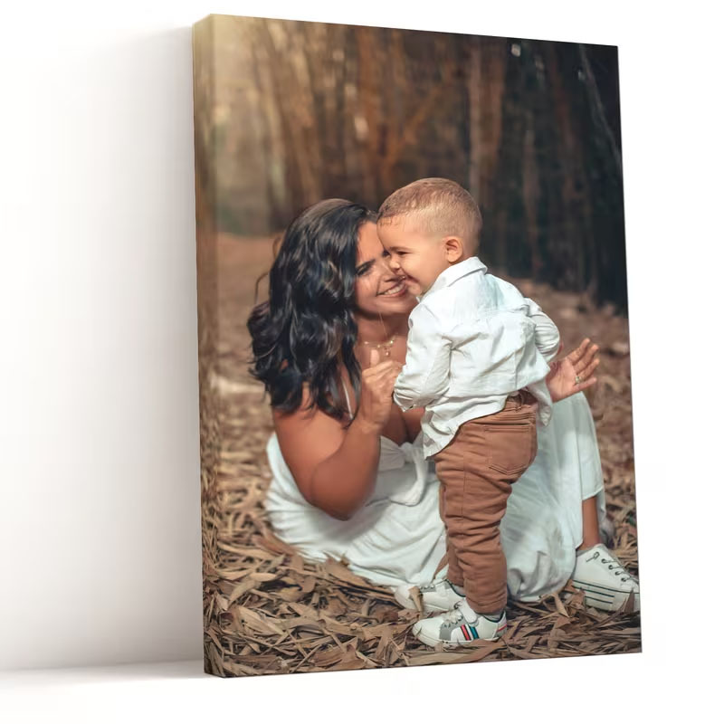 TEMU 2d Flat, 1pc Custom Photo-to-canvas Poster - Personalized Picture Suitable For Modern Minimalist Wall Decor, Frameless Adhesive Backing For