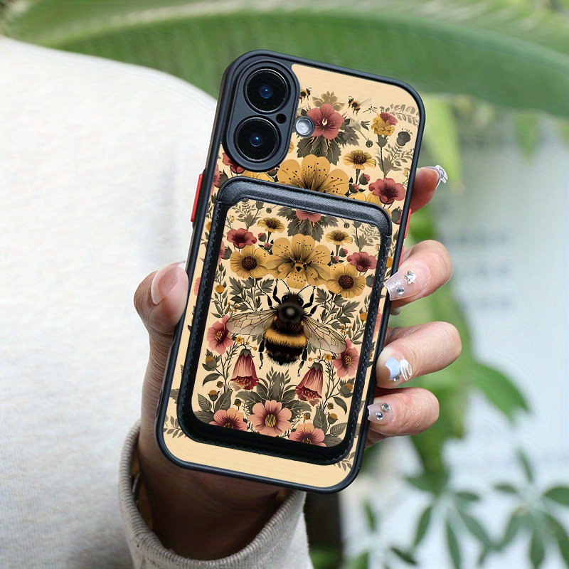 TEMU Phone Case: 2pcs Set Creative Pattern Magnetic Phone Case & Fashionable Luxury Artificial Leather Magnetic Property Multi-functional For