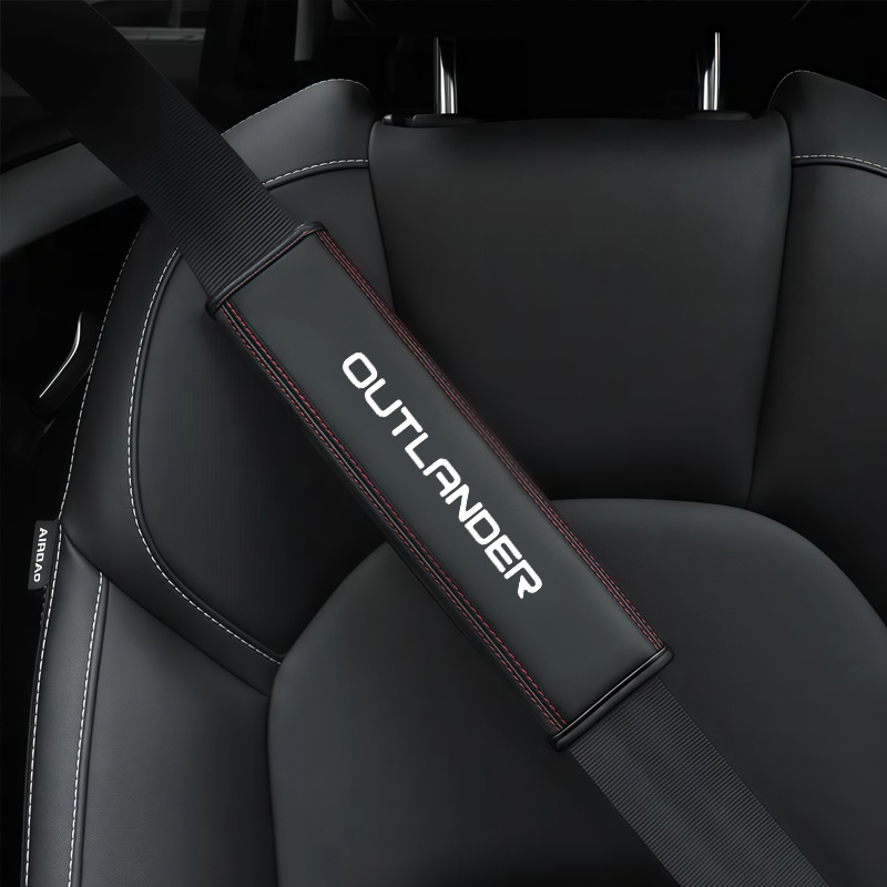 TEMU Coussinets d'épaule pour ceintures de sécurité Mitsubishi , fabriqués en similicuir durable, offrent une expérience de conduite confortable. Ces