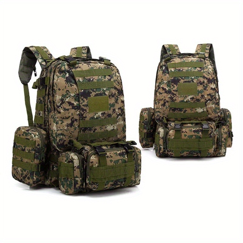 Men's Large Capacity 55L Outdoor Backpack for Hiking