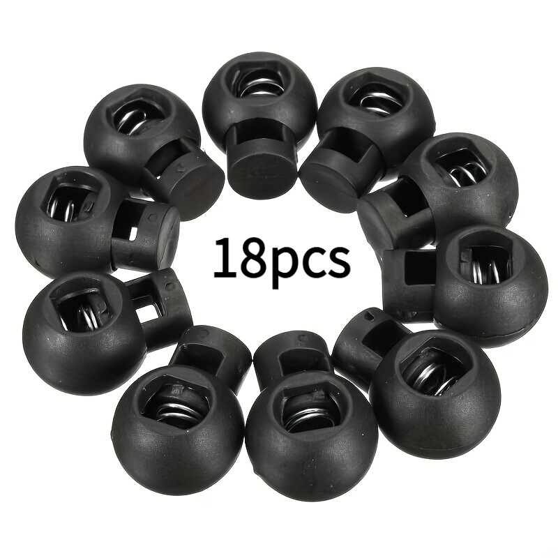 Image of 18/28pcs Heavy-duty Plastic Cable Locks - Adjustable Security Fasteners, Suitable For Drawstrings, Shoelaces, Clothing, Backpacks, Luggage, Hoodies, And Pants, Black