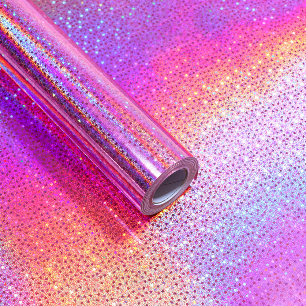 43*1000cm Shiny Metallic Holographic Wrapping Paper Suitable For Diy Gift Wrap - Waterproof Iridescent Foil For Birthdays, Weddings, Parties - Bright & Decorative Paper (volume Sold)