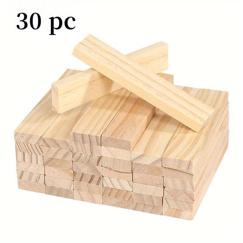 30pcs Natural Wood Cubes | Unfinished Creative Medium For Adult Diy Craft | Zen Home Decor Elements | Art Display System