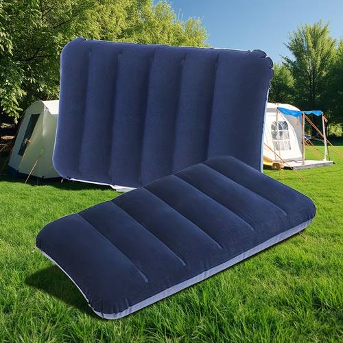 2pcs inflatable camping pillow set for quick dry pvc square design portable outdoor sleeping pillow for hiking backpacking and airplane travel
