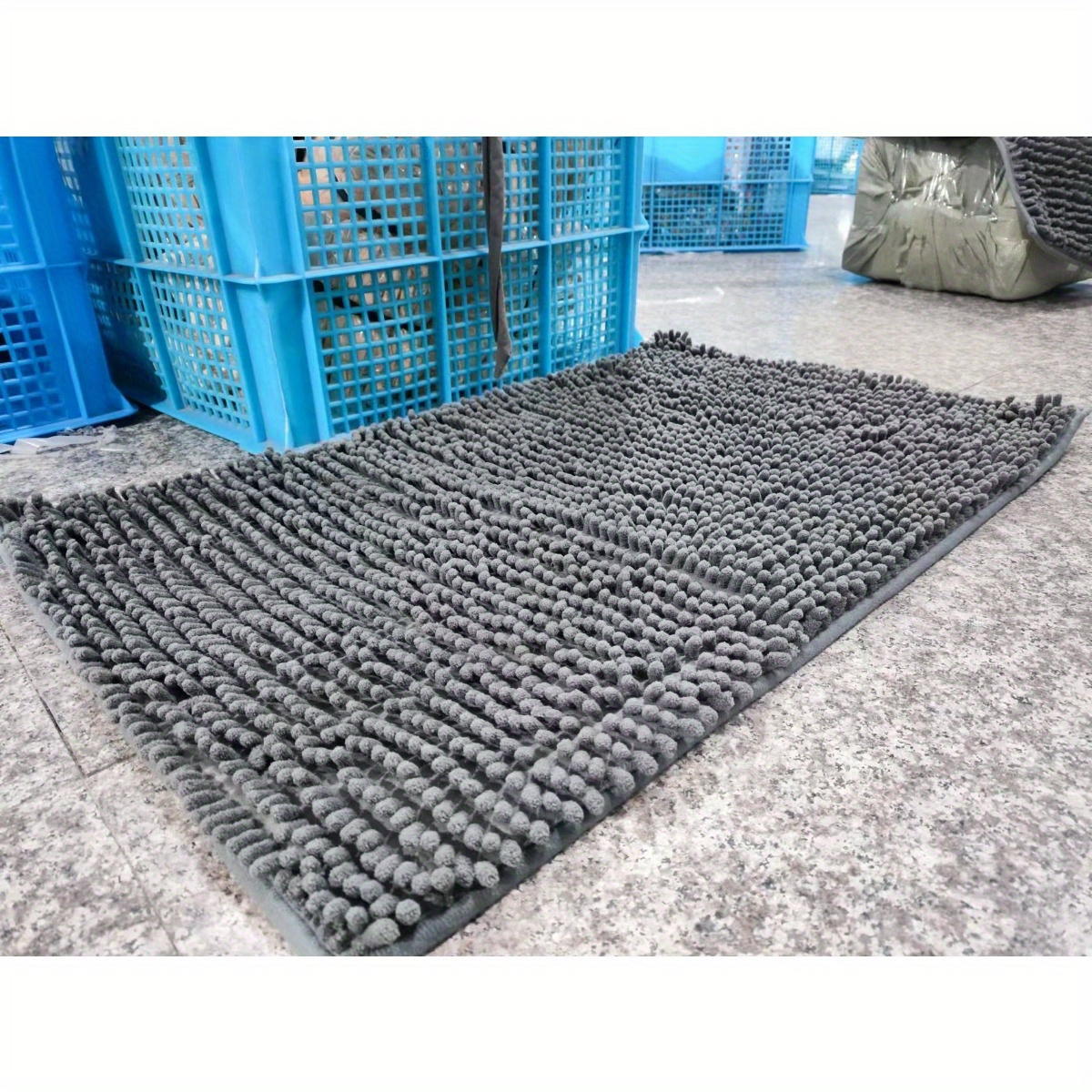 

1pc Chenille Pet Doormat Tpr Bottom - Washable Entrance Rug - For , And