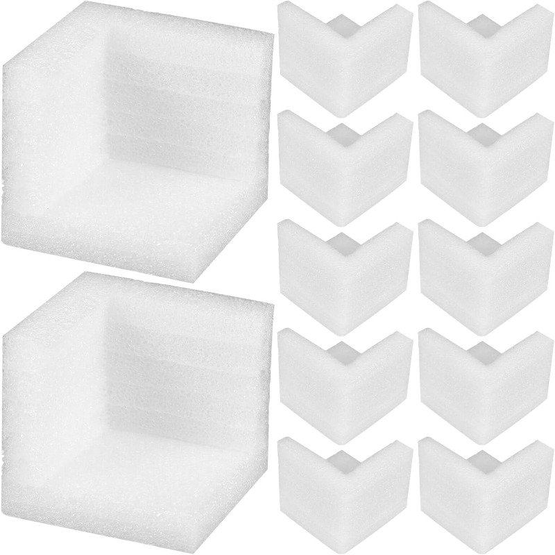 Image of 60pcs Corner Guards For Packaging Boxes White Edge Protectors For Shipping And Moving Furniture Corner Protectors Reusable Design For Art Galleries And Home Use