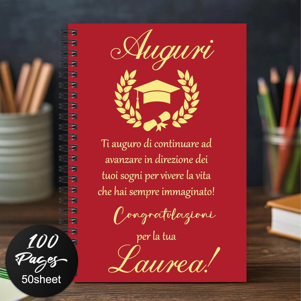 TEMU 1pz Taccuino di Laurea con Diploma & d' - /Testo Personalizzabile, Regalo di Accademico a Tema in Oro e a Laureati di Scuola e Universit�