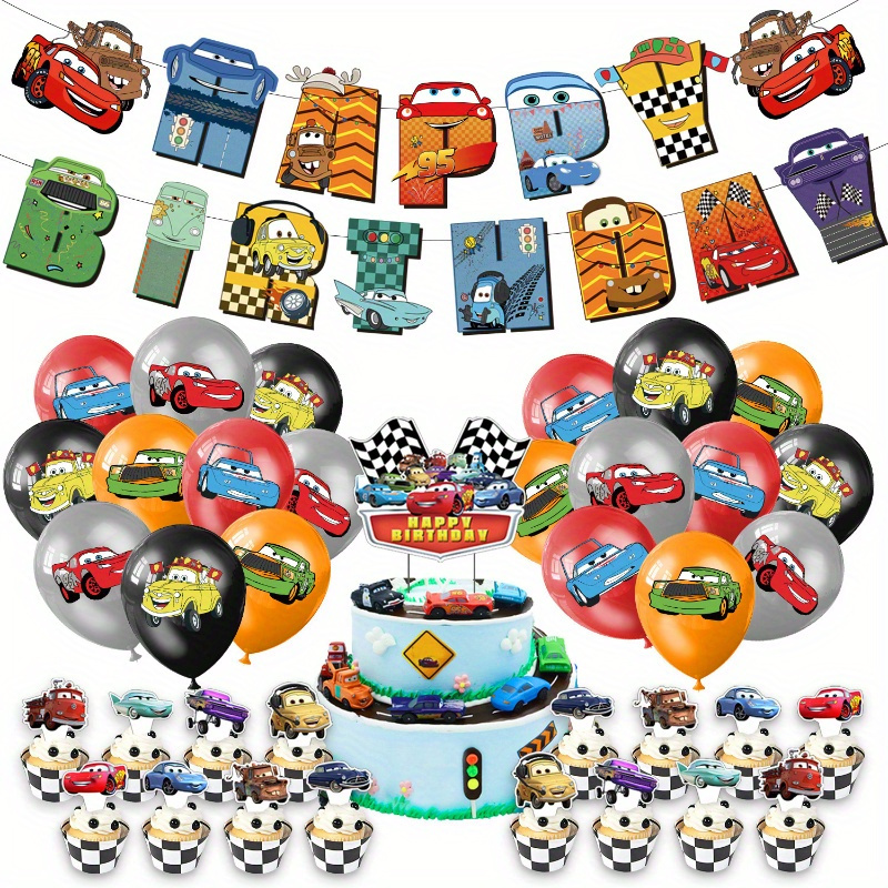 

39pcs Disney Decorations Set, Car , Checkered , Kit For , , And Dorm Decor, For And Gifting