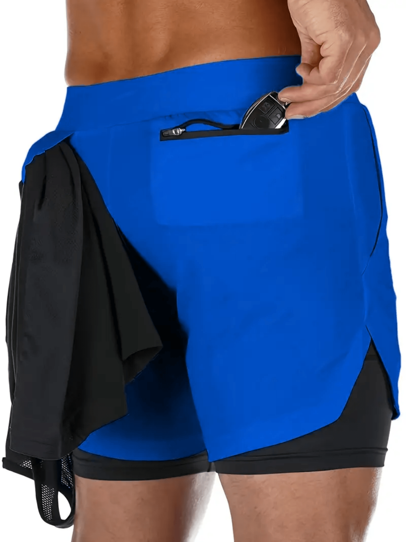 Men'S Summer Gym Shorts with Quick-Dry Double Layers Feature Breathable Construction for Rapid Heat Dissipation, Moisture-Wicking for a Refreshing Feel, Stretchy Fabric for Unrestricted Movement, Stylish Prints That Are Both Attractive And Durable