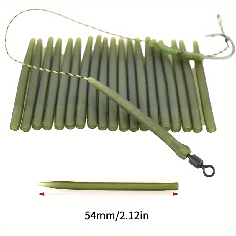 20pcs Carp Fishing Terminal Tackle Connectors With Hook Anti- Sleeves For Carp Angling, Durable Fishing Gear Accessories