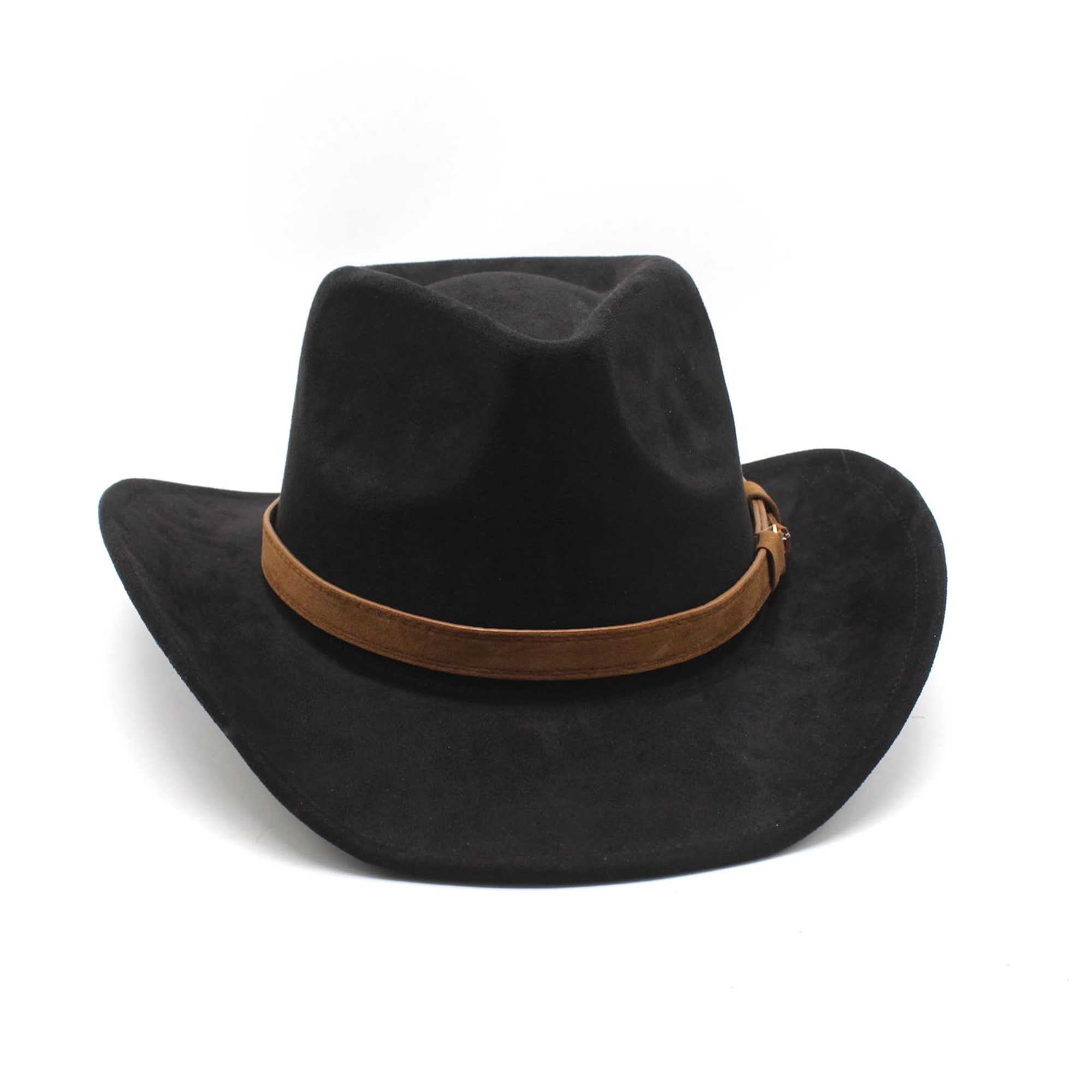 Vintage Wide Brim Western Cowgirl Hat with Belt for Party vintage western cowboy hat belt wide brim unisex - Temu main image 4