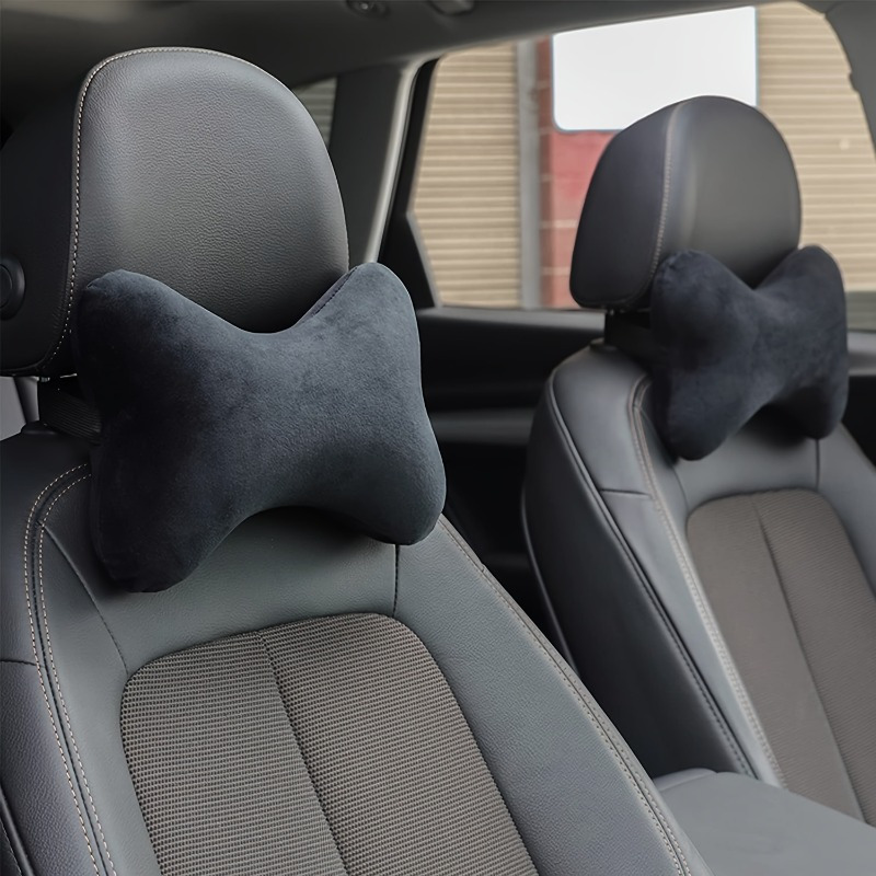 TEMU 2pcs Portable Soft Travel Neck Pillow - Car Headrest, Provides Support , Suitable For Driving, Home, And Office Chairs, Portable And Washable,