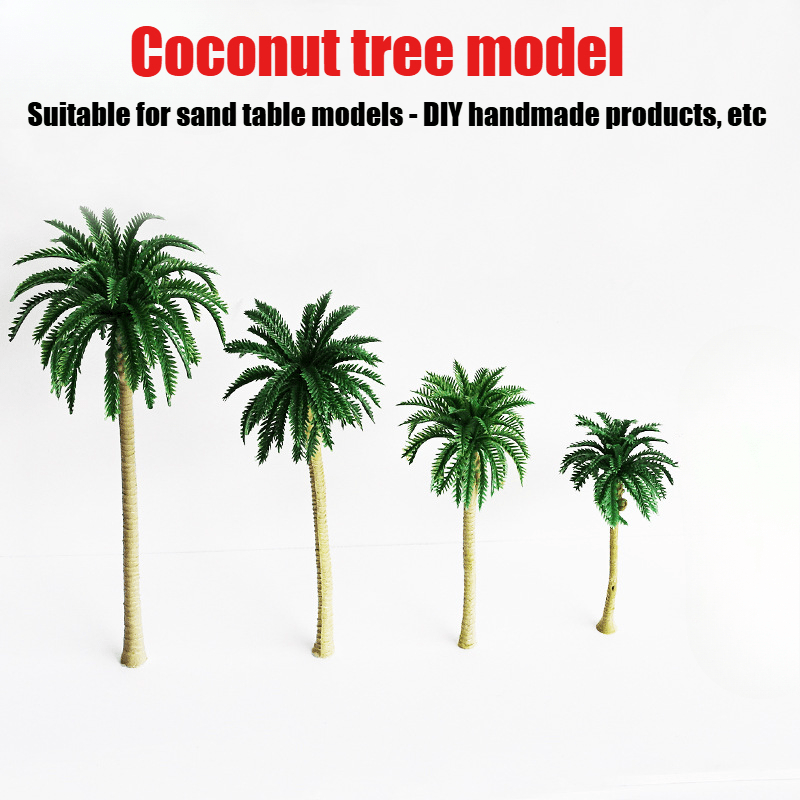 

10 mini modèles de table de de construction de 7cm/2.76 pouces, palmier en , micro paysage d'aménagement, petit arbre de simulation, arbre DIY, scène miniature d'arbre